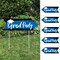 Big Dot of Happiness Arrow Blue Graduation Party Direction Signs - Double Sided Outdoor Yard Signs - Set of 6